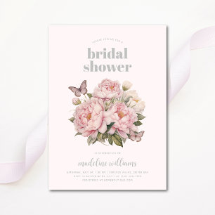 Convite Chá de panela Floral de Aquarela Rosa Elegante