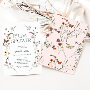Convite Chá de panela Floral de Aquarela Rosa Elegante
