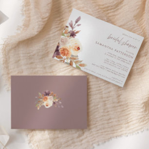 Convite Chá de panela Floral de Autumn Boho