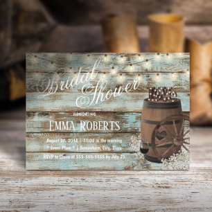 Convite Chá de panela Floral de Barril de Vinho Russo