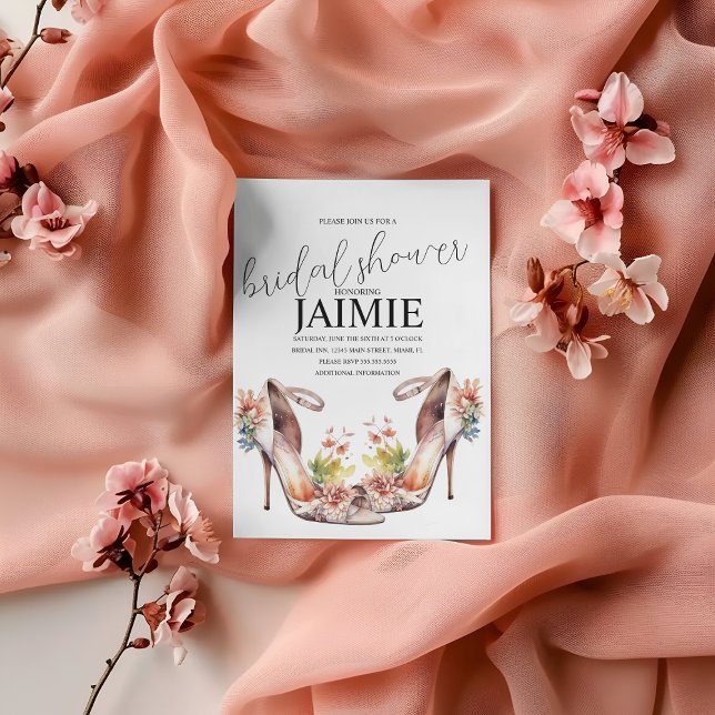 Convite Chá de panela Floral de Cabeçalhos de Casamento de (Criador carregado)