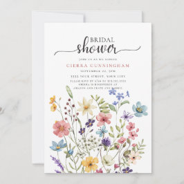 Convite Chá de panela Floral de Campo Selvagem