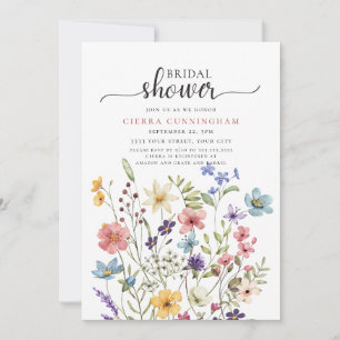 Convite Chá de panela Floral de Campo Selvagem