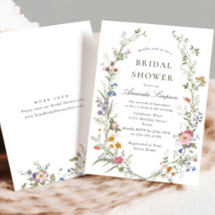 Convite Chá de panela Floral de Flor de Boho Rosa Pastel