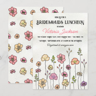 Convite Chá de panela floral de flor selvagem
