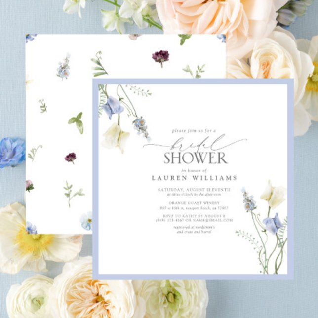 Convite Chá de panela Floral de Flores de Azul (Bridal Shower Invitation!)