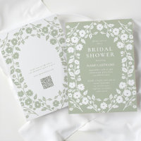 Chá de panela Floral de Folha branca Verde do Códi