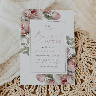 Convite Chá de panela Floral de Lâmpada Gorda de Aquarela