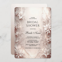 Chá de panela Floral de Marfim Branco