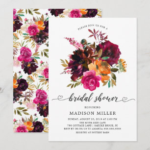 Convite Chá de panela Floral de Outono