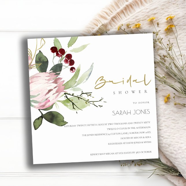 CONVITE CHÁ DE PANELA FLORAL DE PESSOAS DE PINCO NEGRO (Criador carregado)