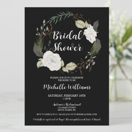 Convite Chá de panela Floral de Wreath Elegante