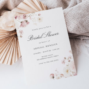 Convite Chá de panela Floral Divine Elegance Blush
