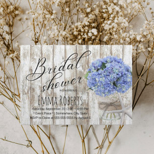 Convite Chá de panela floral do frasco do Hydrangea da