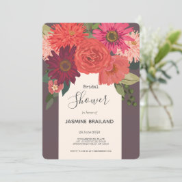 Convite Chá de panela Floral do outono Moderno