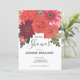 Convite Chá de panela Floral do outono Moderno