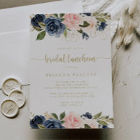 Chá de panela Floral Dourado Bridal Luncheon