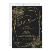 Chá de panela Floral Dourado Preto