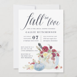 Convite Chá de panela Floral e Autumn Pumpkin