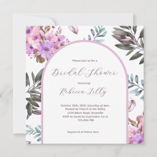 Convite Chá de panela Floral Elegante