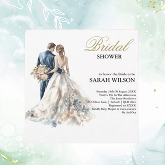 Convite Chá de panela Floral Elegante Blush (Celebrate love with our Elegant Blush Floral Bridal Shower Invitation. )