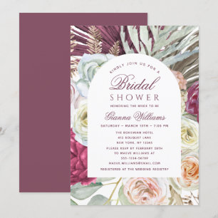 Convite Chá de panela Floral Elegante Boho