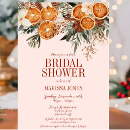 Convite Chá de panela Floral Elegante Citrus