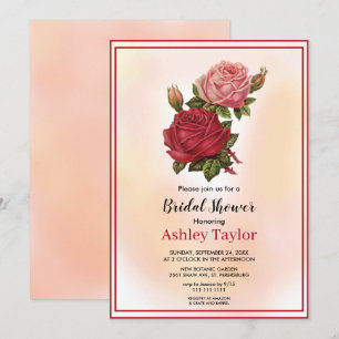 Convite Chá de panela floral Elegante de boro botânico