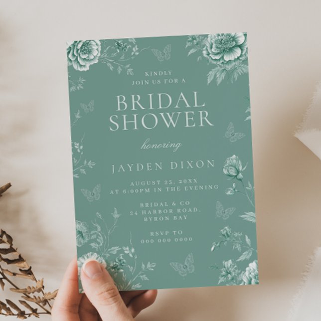 Convite Chá de panela Floral Encantado da Sage (Criador carregado)