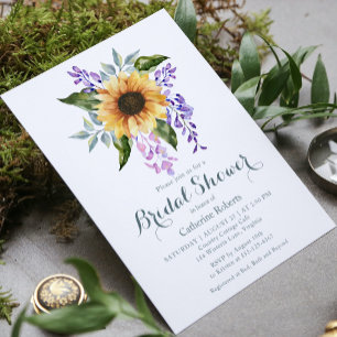 Convite Chá de panela Floral Girassol
