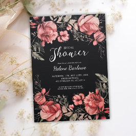 Convite Chá de panela Floral Gótico Escuro