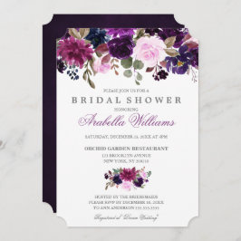 Convite Chá de panela Floral Lavanda Roxo