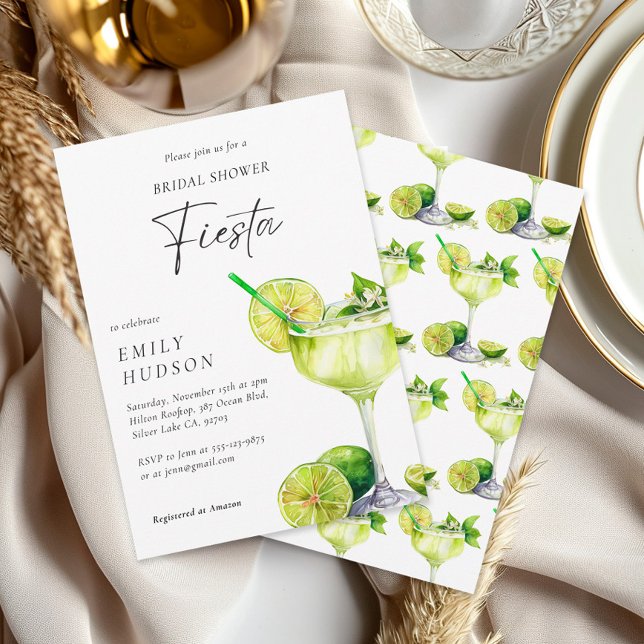 Convite Chá de panela Floral Margarita Mexicana Fiesta (Criador carregado)