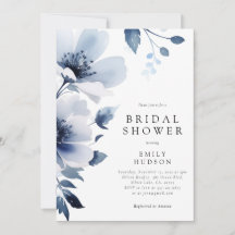 Chá de panela Floral marinho Azul