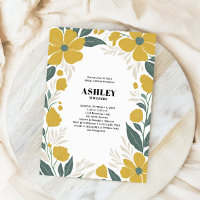 Chá de panela Floral Moderno Amarelo