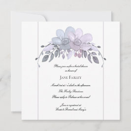 Convite Chá de panela Floral Moderno de inverno