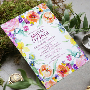 Convite Chá de panela Floral Moderno Elegante