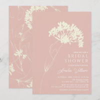 Chá de panela Floral Moderno Rosa e Creme