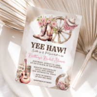 Chá de panela Floral Ocidental de Boot Cowgirl