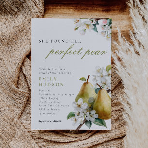 Convite Chá de panela Floral Perfeito Pear