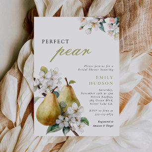 Convite Chá de panela Floral Perfeito Pear