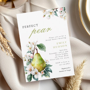 Convite Chá de panela Floral Perfeito Pear