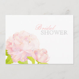 Convite Chá de panela Floral Pink Watercolor Peony