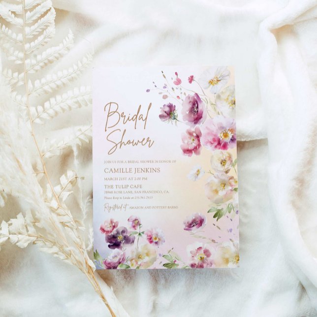 Convite Chá de panela Floral primavera (Criador carregado)