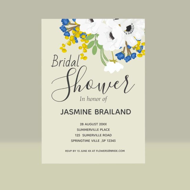 Convite Chá de panela Floral Primavera de Anemone (Criador carregado)