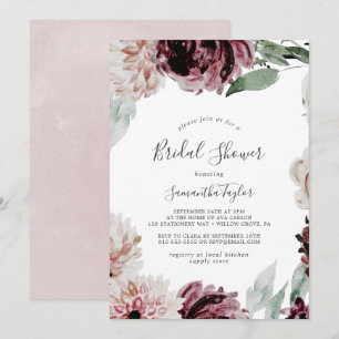 Convite Chá de panela Floral Romance