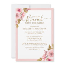 Chá de panela Floral Rosa Elegante Brunch