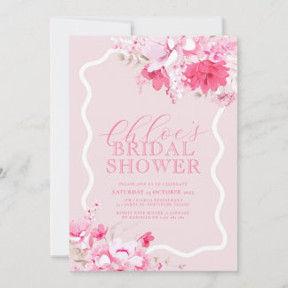 Convite Chá de panela Floral Rosa - Keira