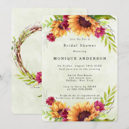 Convite Chá de panela Floral Rosa Primavera