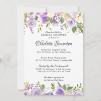 Chá de panela Floral Roxo e Creme